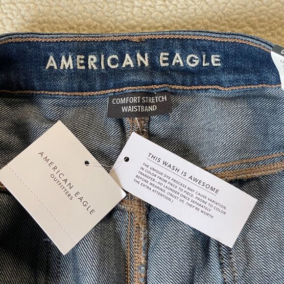 NWT American Eagle Women's Carpenter Mom Jeans Size 20 35W AE Super High Rise - Picture 9 of 9